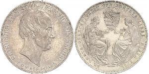 2 Thaler Reino de Sajonia (1806 - 1918) Plata Federico Augusto II de Sajonia