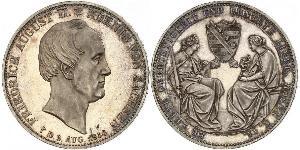 2 Thaler Reino de Sajonia (1806 - 1918) Plata Federico Augusto II de Sajonia