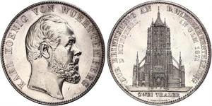 2 Thaler Reino de Wurtemberg (1806-1918) Plata Carlos I de Wurtemberg