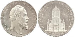 2 Thaler Reino de Wurtemberg (1806-1918) Plata Carlos I de Wurtemberg