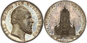 2 Thaler Reino de Wurtemberg (1806-1918) Plata Carlos I de Wurtemberg