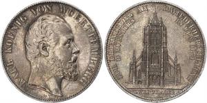 2 Thaler Reino de Wurtemberg (1806-1918) Plata Carlos I de Wurtemberg