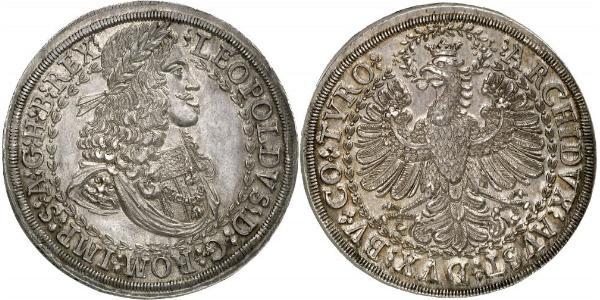 2 Thaler Sacro Imperio Romano (962-1806) Plata Leopoldo I de Habsburgo(1640-1705)