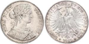 2 Thaler States of Germany Plata 