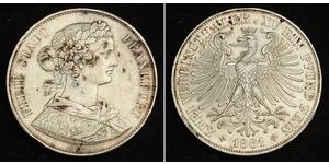 2 Thaler States of Germany Plata 