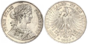 2 Thaler States of Germany Plata 