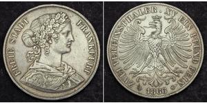 2 Thaler States of Germany Plata 