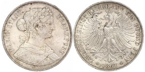 2 Thaler States of Germany Plata 