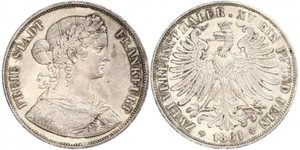 2 Thaler States of Germany Plata 