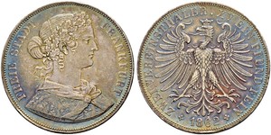 2 Thaler States of Germany Plata 