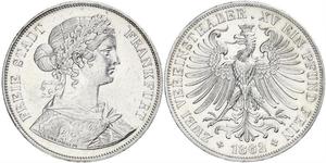 2 Thaler States of Germany Plata 