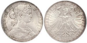 2 Thaler States of Germany Plata 