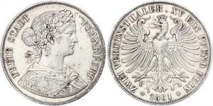 2 Thaler States of Germany Plata 