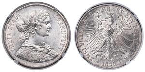 2 Thaler States of Germany Plata 