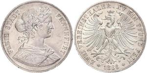 2 Thaler States of Germany Plata 