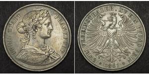 2 Thaler States of Germany Plata 