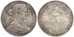 2 Thaler States of Germany Plata 