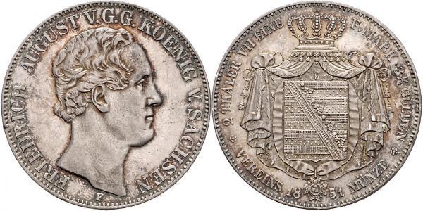 2 Thaler States of Germany Plata 
