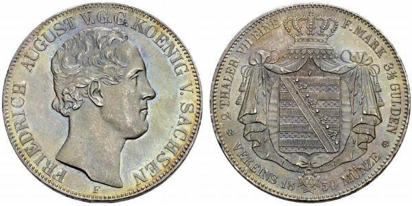 2 Thaler States of Germany Plata 
