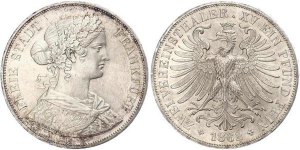 2 Thaler States of Germany Plata 