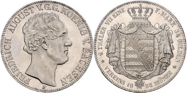 2 Thaler States of Germany Plata 
