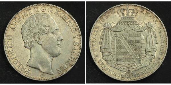 2 Thaler States of Germany Plata 