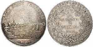 2 Thaler Freie Stadt Frankfurt Silber 