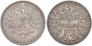 2 Thaler Freie Stadt Frankfurt Silber 