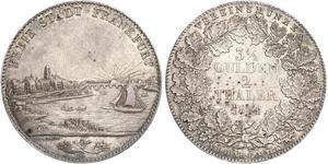 2 Thaler Freie Stadt Frankfurt Silber 