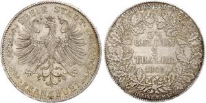 2 Thaler Freie Stadt Frankfurt Silber 