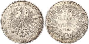 2 Thaler Freie Stadt Frankfurt Silber 