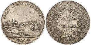 2 Thaler Freie Stadt Frankfurt Silber 