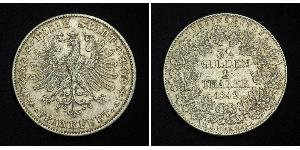 2 Thaler Freie Stadt Frankfurt Silber 