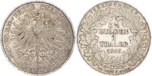 2 Thaler Freie Stadt Frankfurt Silber 