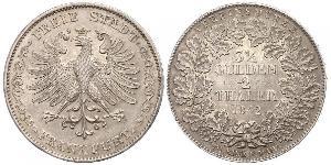 2 Thaler Freie Stadt Frankfurt Silber 