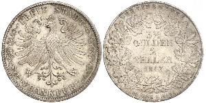 2 Thaler Freie Stadt Frankfurt Silber 