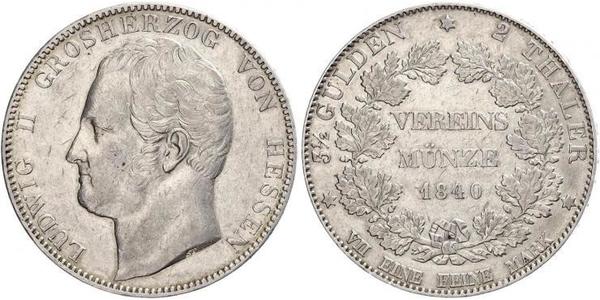 2 Thaler Großherzogtum Hessen (1806 - 1918) Silber Ludwig II. (Hessen-Darmstadt)