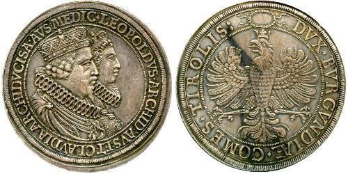 2 Thaler Heiliges Römisches Reich (962-1806) Silber Leopold V. , Österreich-Tirol (1586 – 1632)