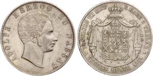 2 Thaler Herzogtum Nassau (1806 - 1866) Silber Adolph (Luxemburg)