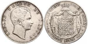 2 Thaler Herzogtum Nassau (1806 - 1866) Silber Adolph (Luxemburg)