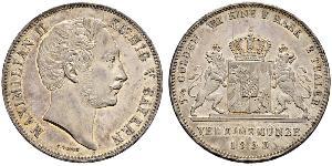 2 Thaler Königreich Bayern (1806 - 1918) Silber Maximilian II. Joseph (Bayern)(1811 - 1864)