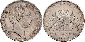 2 Thaler Königreich Bayern (1806 - 1918) Silber Maximilian II. Joseph (Bayern)(1811 - 1864)