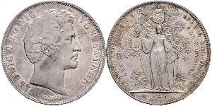 2 Thaler Königreich Bayern (1806 - 1918) Silber Ludwig I. (Bayern)(1786 – 1868)