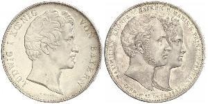 2 Thaler Königreich Bayern (1806 - 1918) Silber Ludwig I. (Bayern)(1786 – 1868)