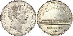 2 Thaler Königreich Bayern (1806 - 1918) Silber Maximilian II. Joseph (Bayern)(1811 - 1864)