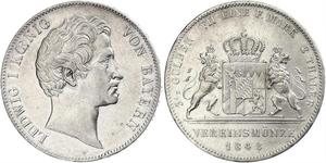 2 Thaler Königreich Bayern (1806 - 1918) Silber Ludwig I. (Bayern)(1786 – 1868)