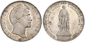 2 Thaler Königreich Bayern (1806 - 1918) Silber Ludwig I. (Bayern)(1786 – 1868)