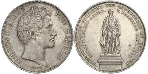 2 Thaler Königreich Bayern (1806 - 1918) Silber Ludwig I. (Bayern)(1786 – 1868)