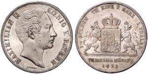 2 Thaler Königreich Bayern (1806 - 1918) Silber Maximilian II. Joseph (Bayern)(1811 - 1864)