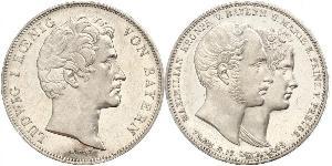 2 Thaler Königreich Bayern (1806 - 1918) Silber Ludwig I. (Bayern)(1786 – 1868)